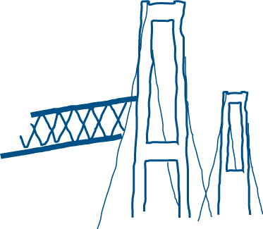Grafisk stregtegning af lillebæltsbroen