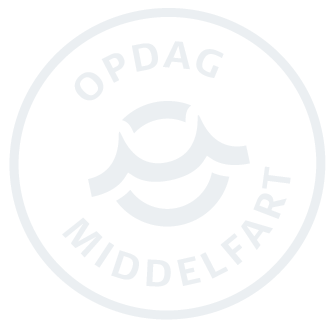 Logo for Opdag Middelfart lavet som vandmærke.