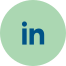 Grøn cirkel med LinkedIn ikon inde i.